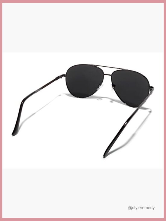 Metal Frame Aviator Sunglasses, Oversized UV400 Lenses, Shatterproof main image 6